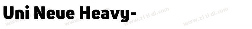 Uni Neue Heavy字体转换